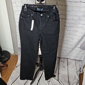 Asos Men's Black Button Fly Jeans NWT 26x32
